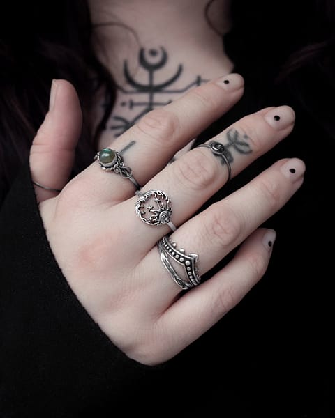 Sun And Moon Silver Ring