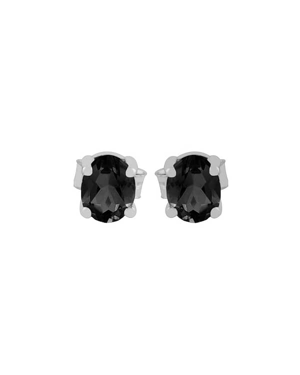 reign-cut-stone-onyx-silver-stud-earrings-hellaholics-front