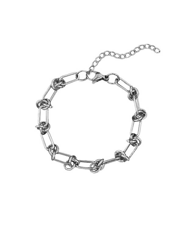 kurt-stainless-steel knot-chain-bracelet-hellaholics