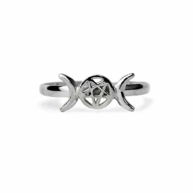 sterling-silver-925-pagan-triple-moon-goddess-pentagram-ring-hellaholics-close-up