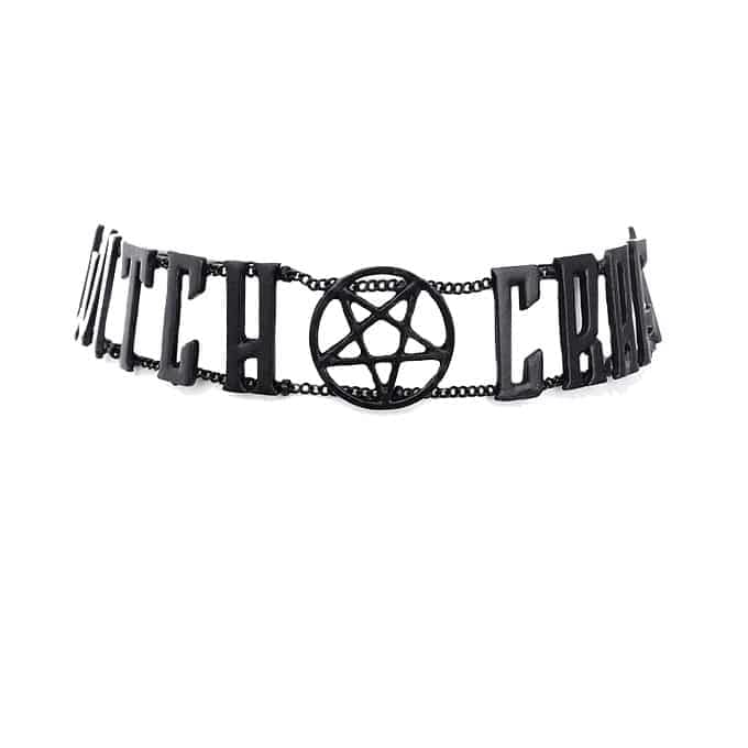 Witchcraft Chain Collar Black