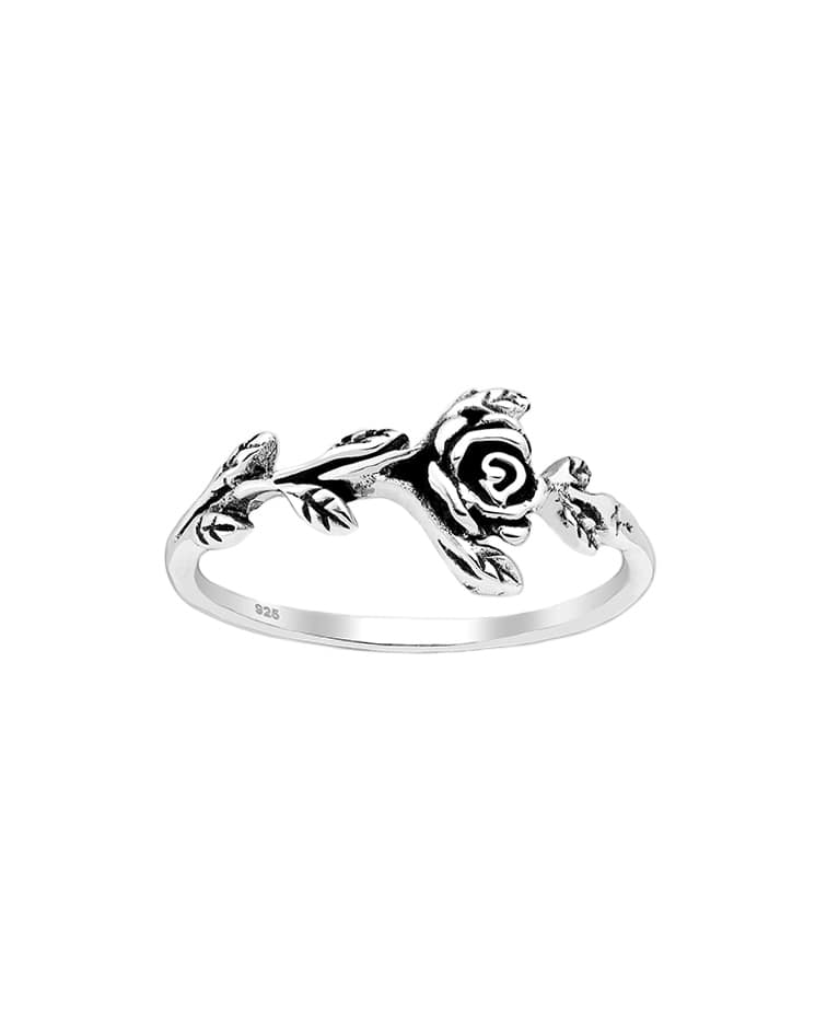 Roselyn Sterling Silver Rose Ring