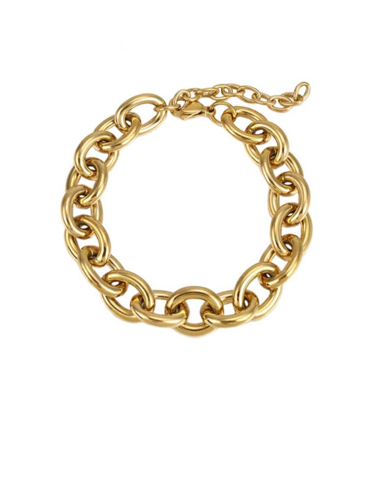 Bold Gold Chain Bracelet Gold Filled Large Chain Bracelet 