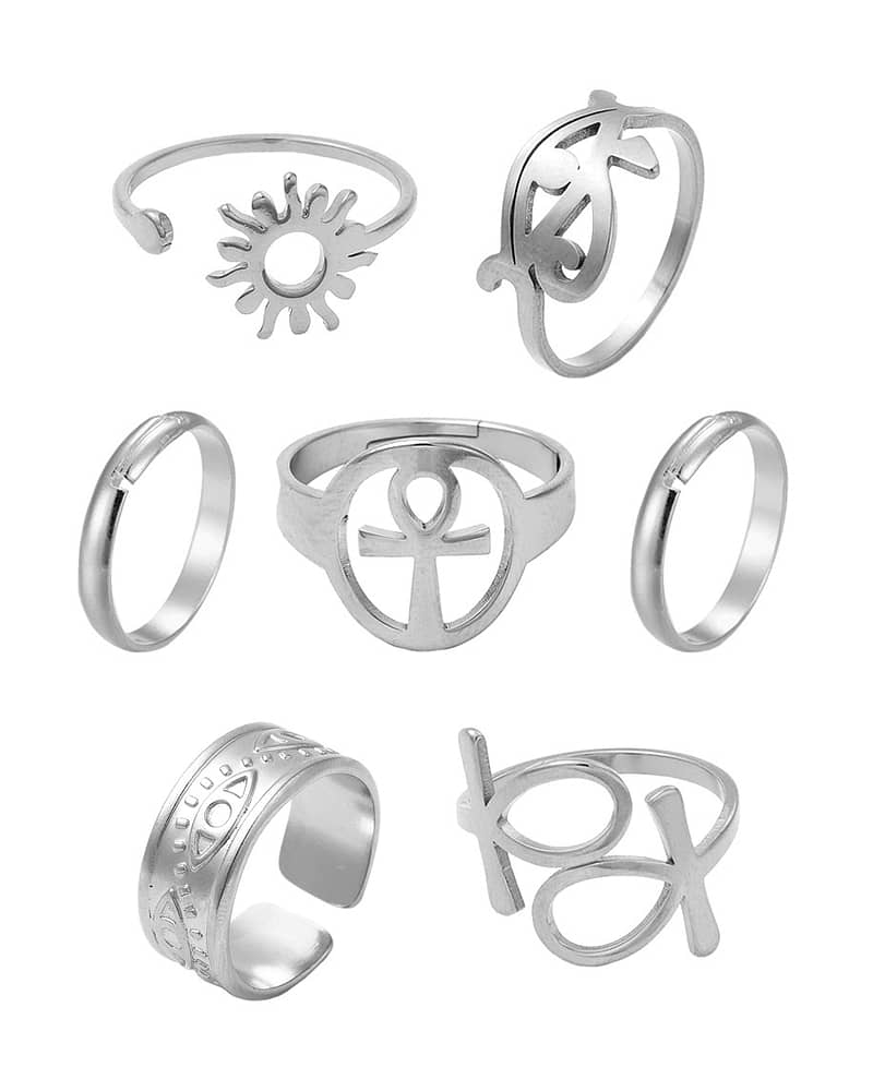 eternal-life-stainless-steel-ankh-ring-set