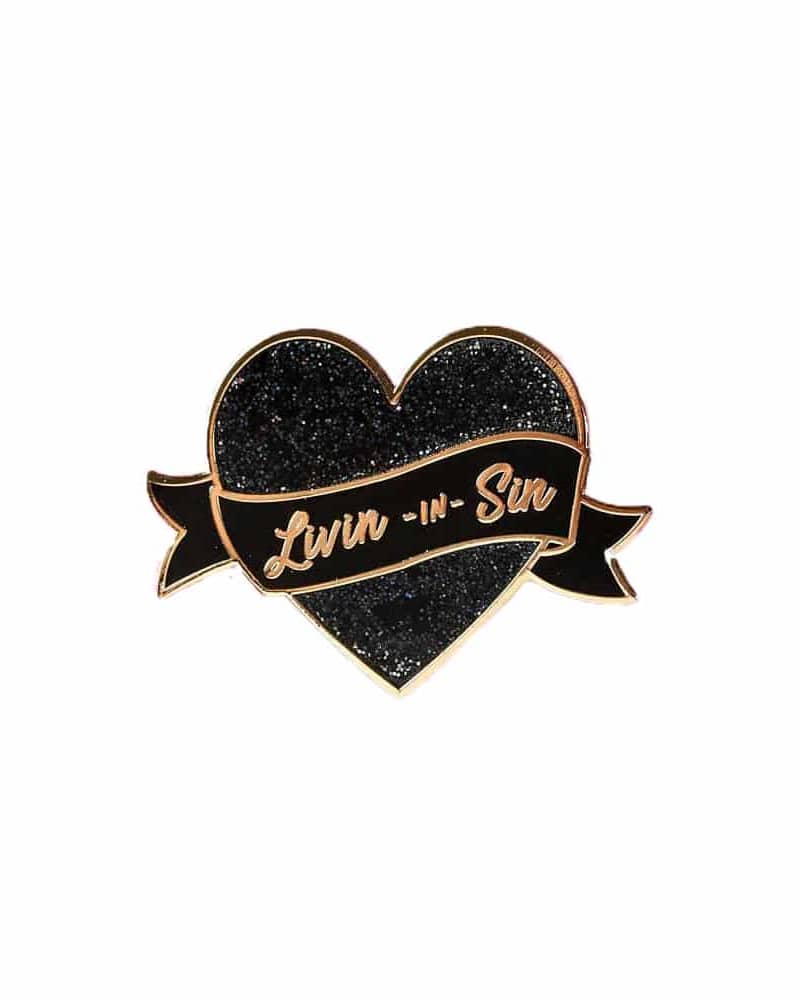 black heart pin