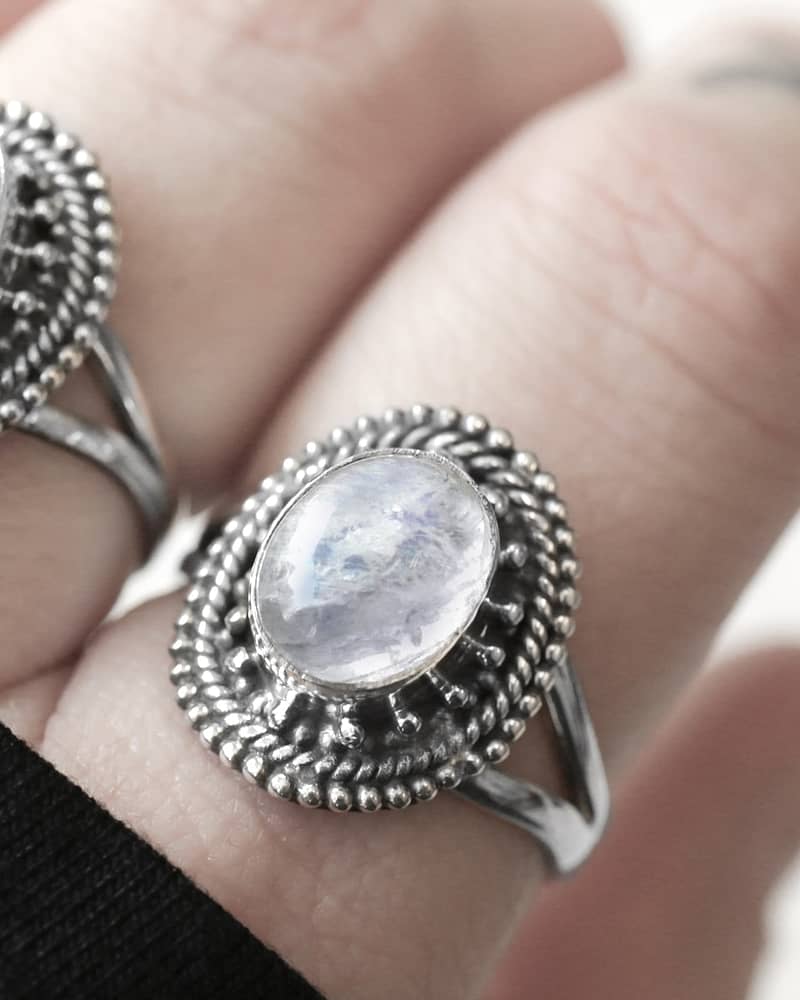 Nathalia moonstone silver ring