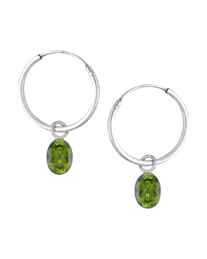 Brione August Birthstone Earrings Peridot
