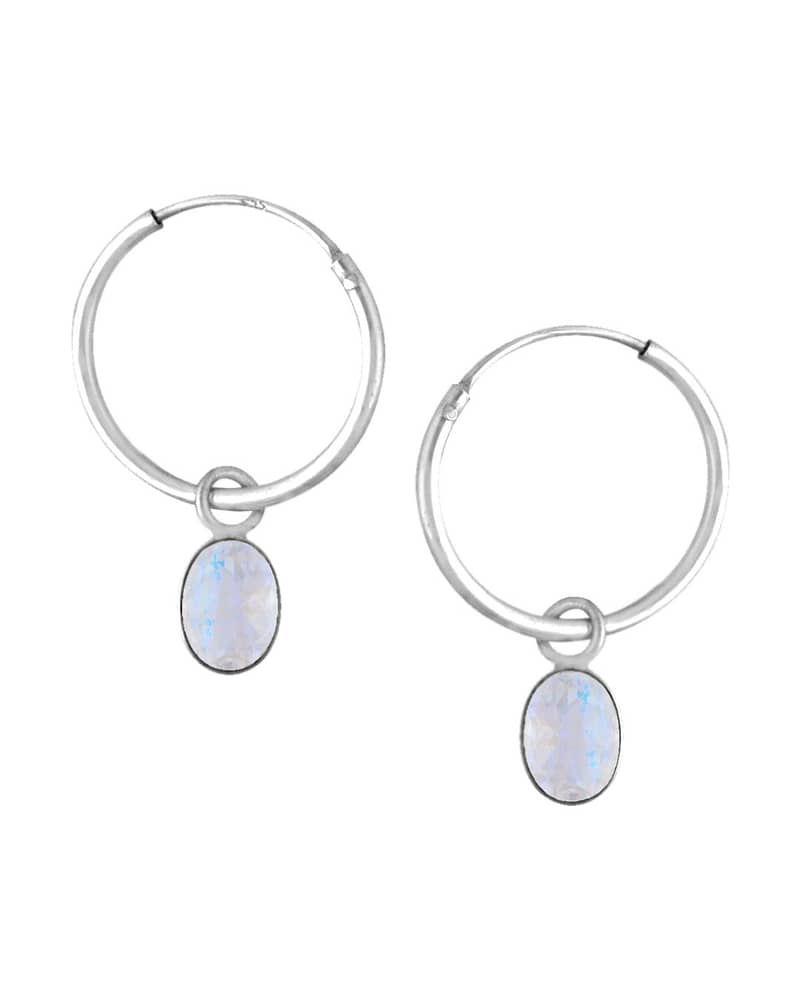Brione June Birthstone Earrings Moonstone