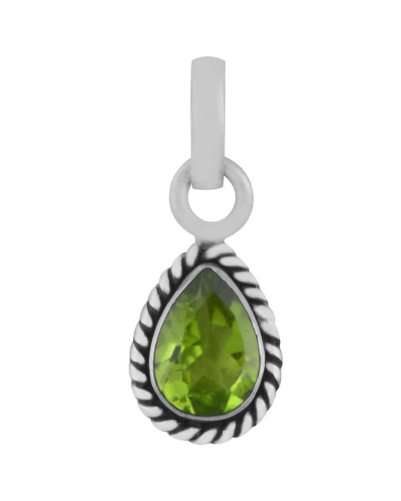 Indra Peridot Crystal Sterling Silver Necklace