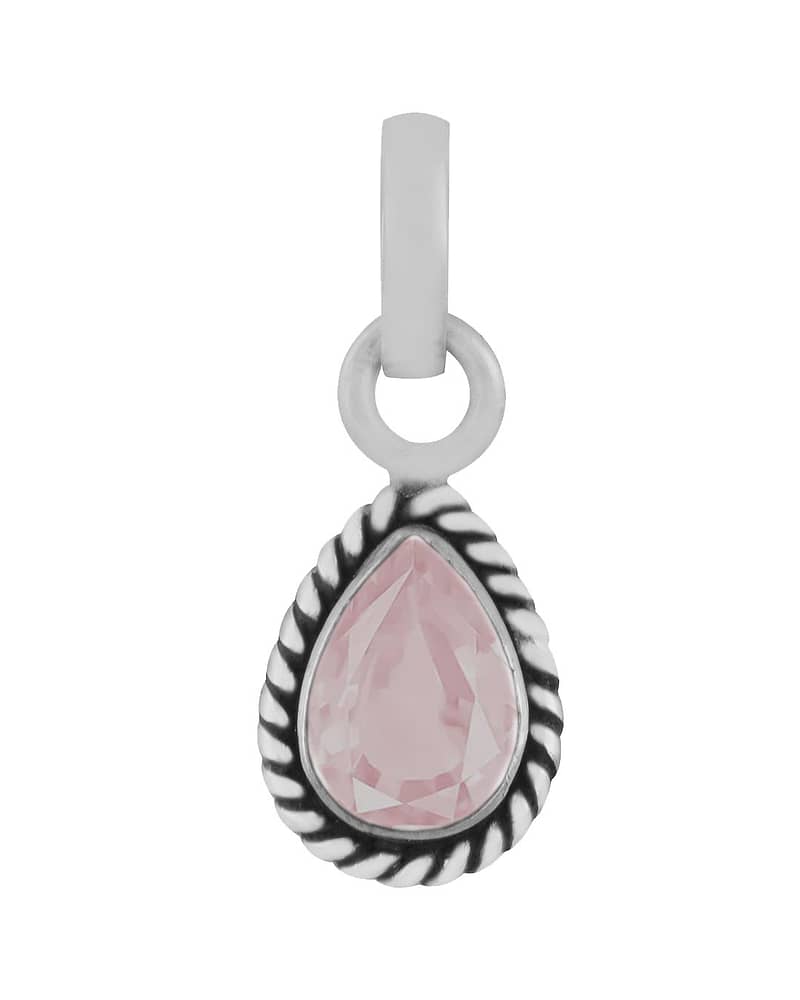 Indra Rose Quartz Crystal Sterling Silver Necklace