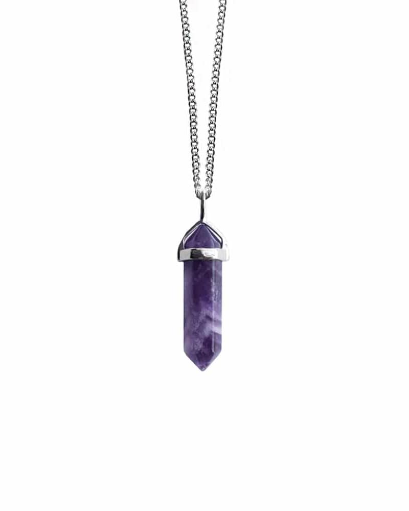 Amethyst Stainless Steel Necklace