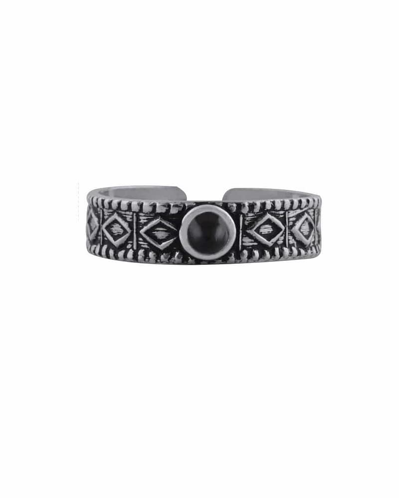 Aranza Silver Onyx Mid Ring