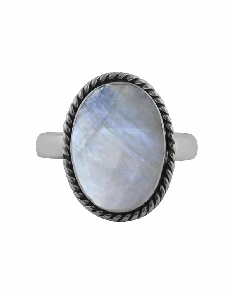 Gaia Moonstone Silver Ring