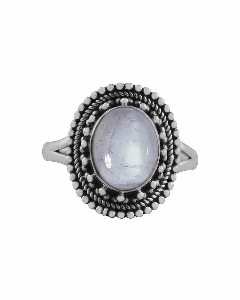 Nathalia Vintage Moonstone Silver Ring