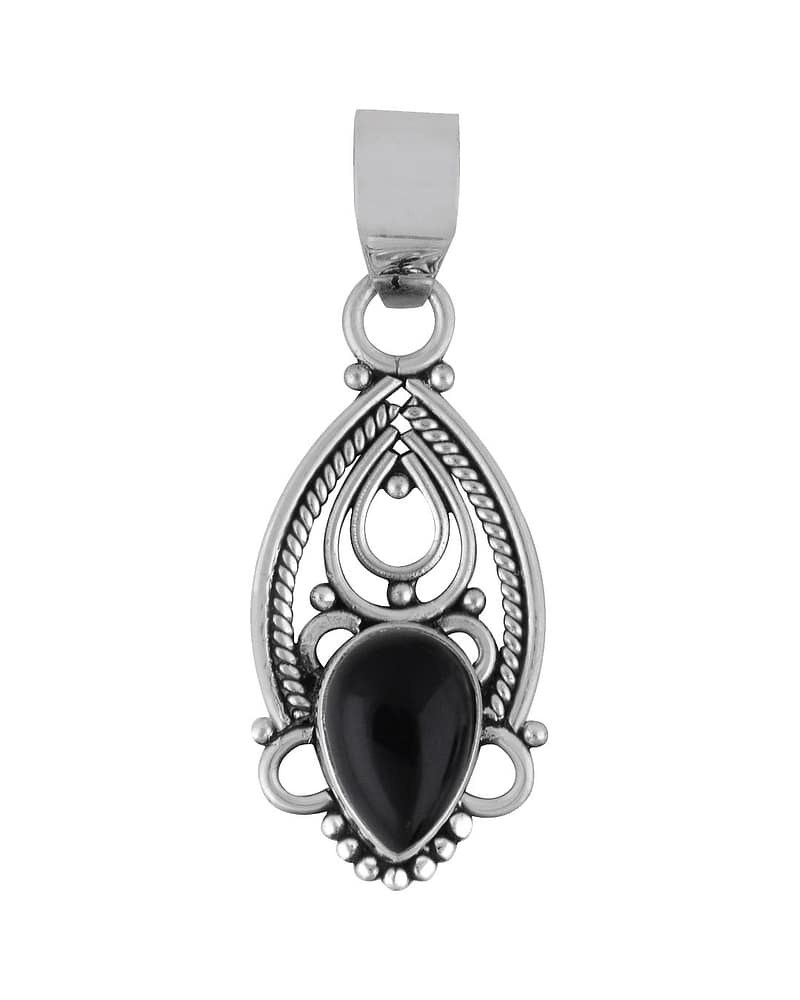Adina Onyx Sterling Silver Pendant