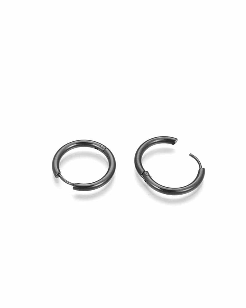 Dark Stainless Steel Hoops 1.2cm