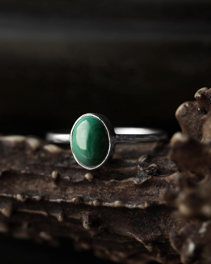 Theia Malachite Silver Ring