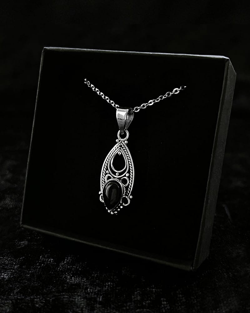 Adina Onyx Sterling Silver Pendant