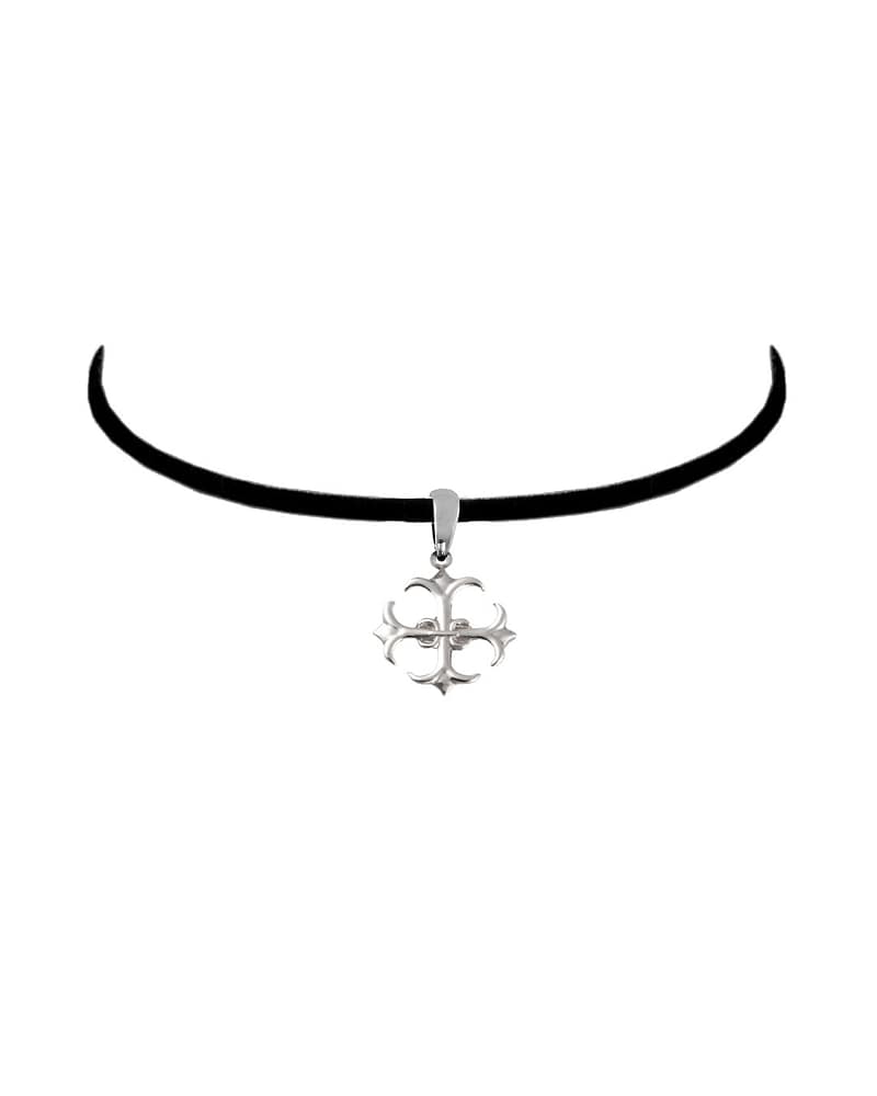 Fleur De Lis Cross Choker