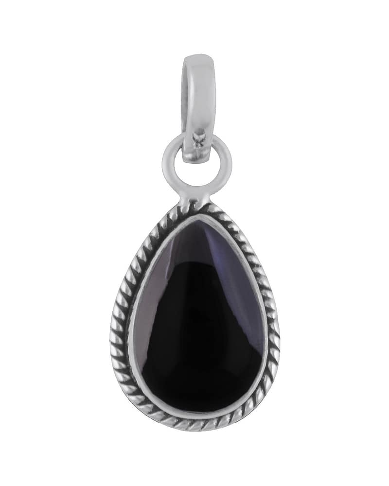 Isolde Teardrop Onyx Crystal Necklace