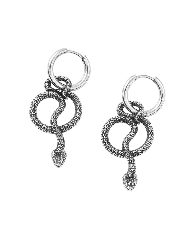 Nagira Snake Hoops Stainless Steel