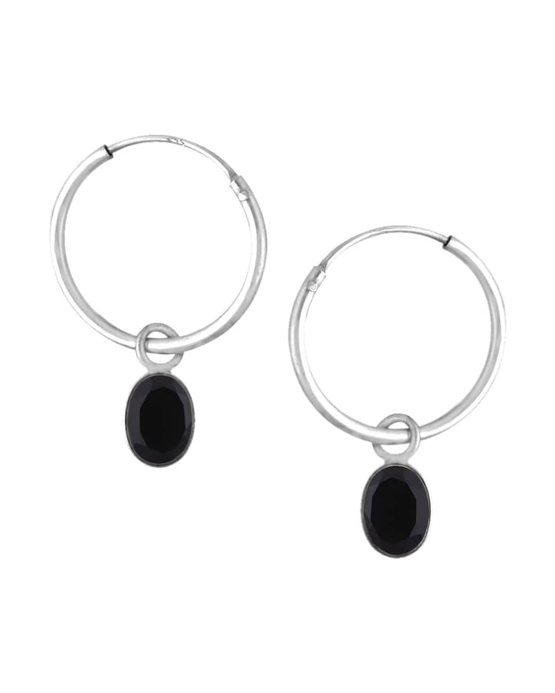 Brione July Birthstone Earrings Onyx