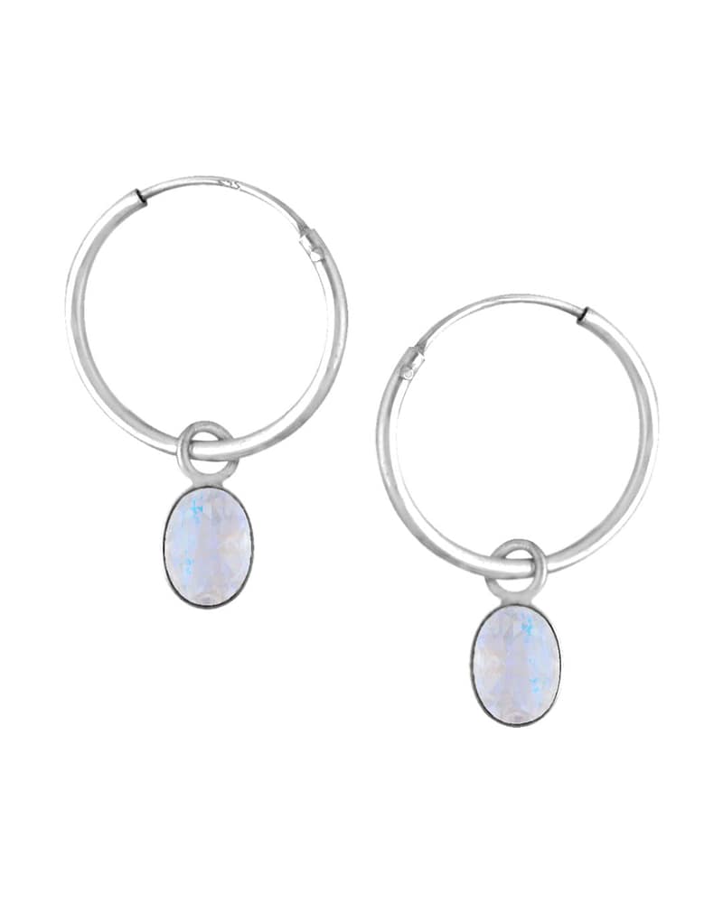 Brione June Birthstone Earrings Moonstone