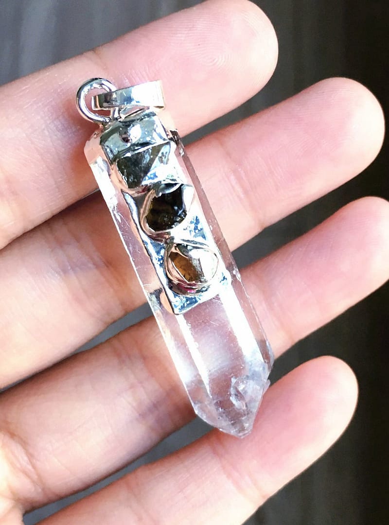 trinity-tourmaline-clear-crystal-quartz-necklace-size-hand trinity-tourmaline-clear-crystal-quartz-necklace-size-hand