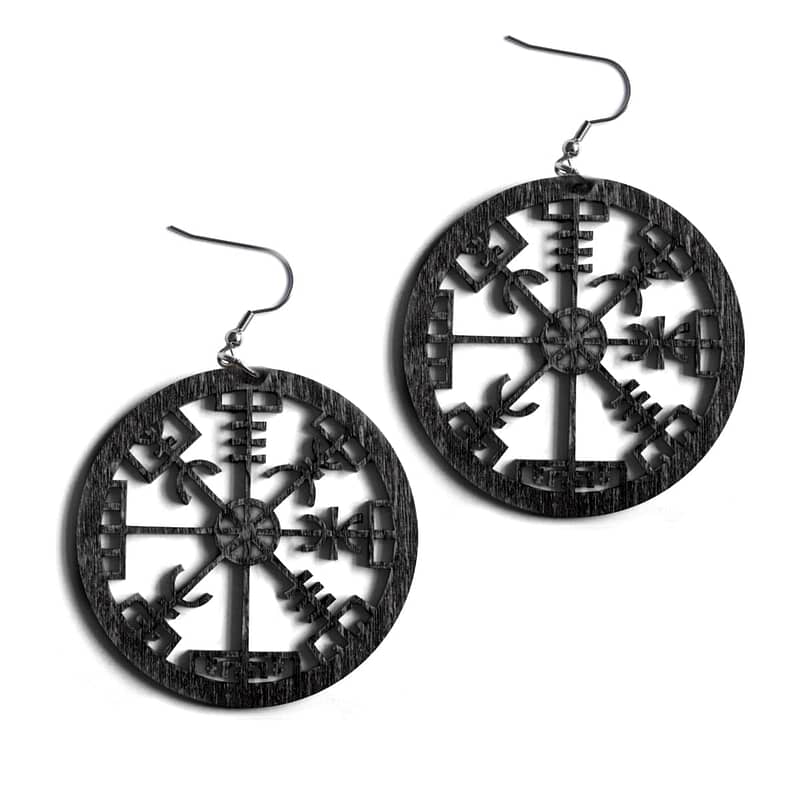 vegvisir-wooden-black-earrings