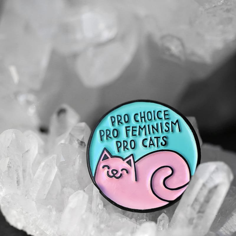 Fire And Ice Cats Enamel Pin By Glitter Punk