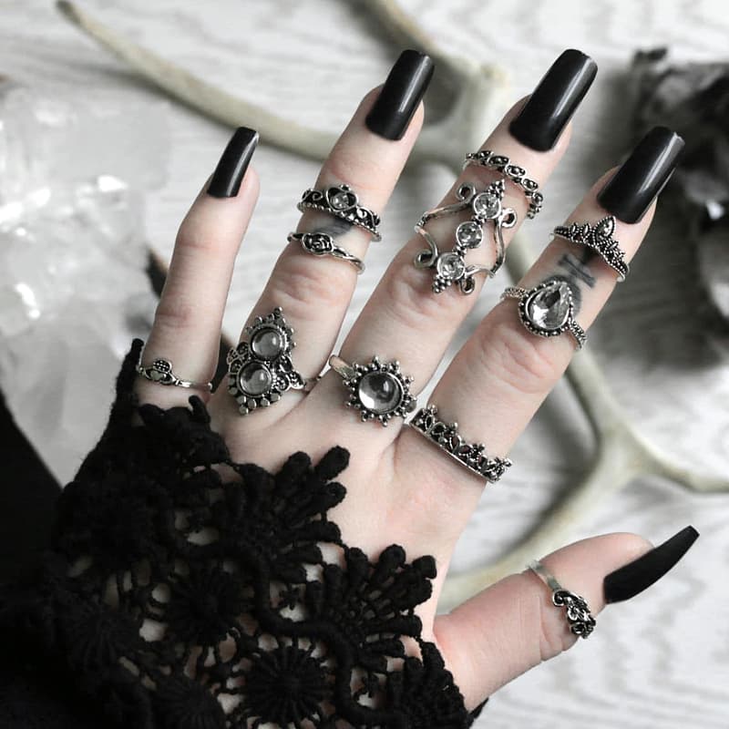 Statment Rings in Gothic & Occult Styles