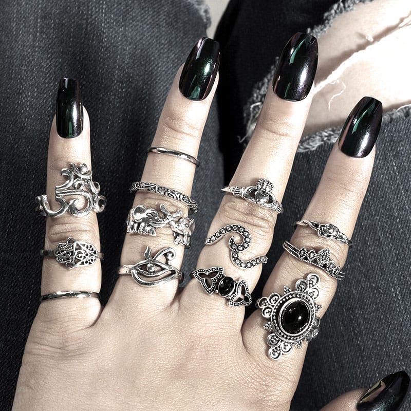 Statment Rings in Gothic & Occult Styles