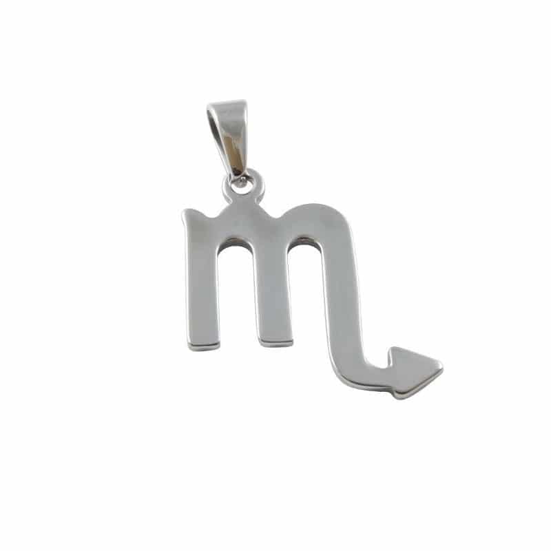 Stainless Steel Scorpio Symbol Necklace