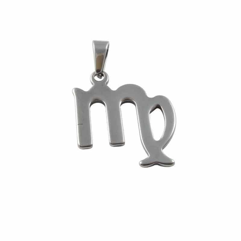 Stainless Steel Virgo Symbol Necklace