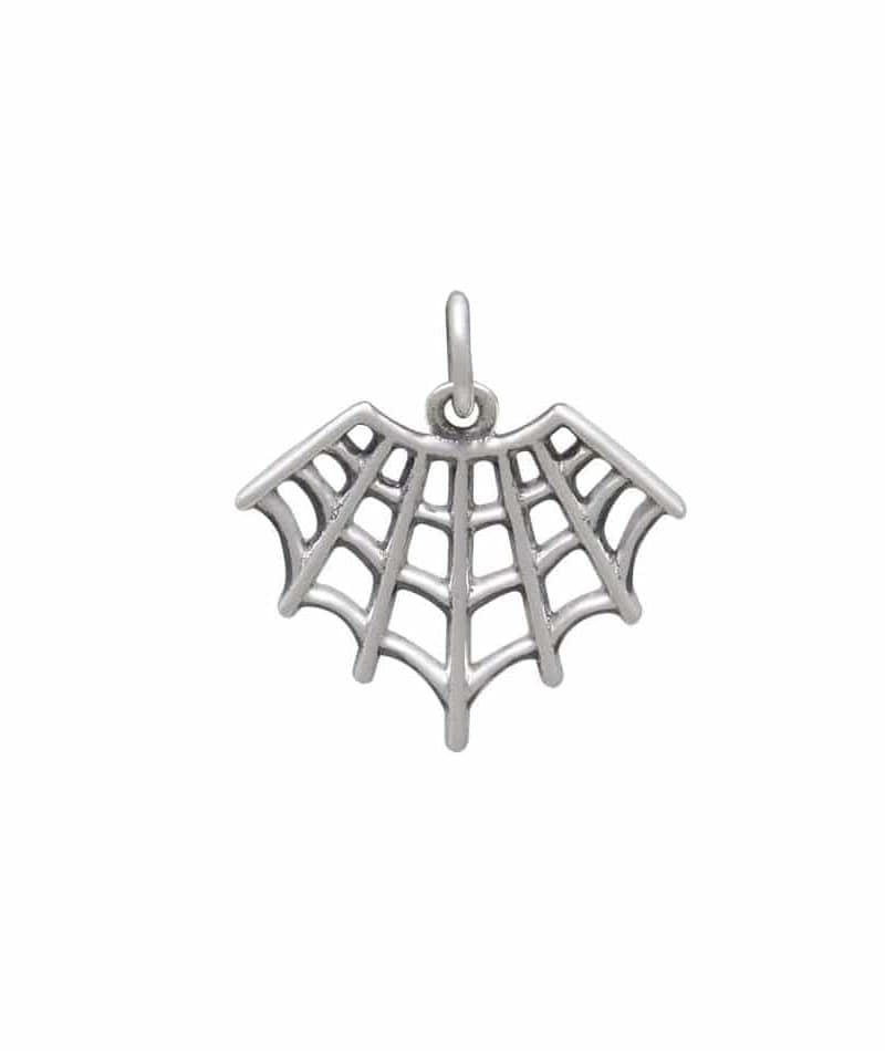 Spider Web Recycled Silver Necklace