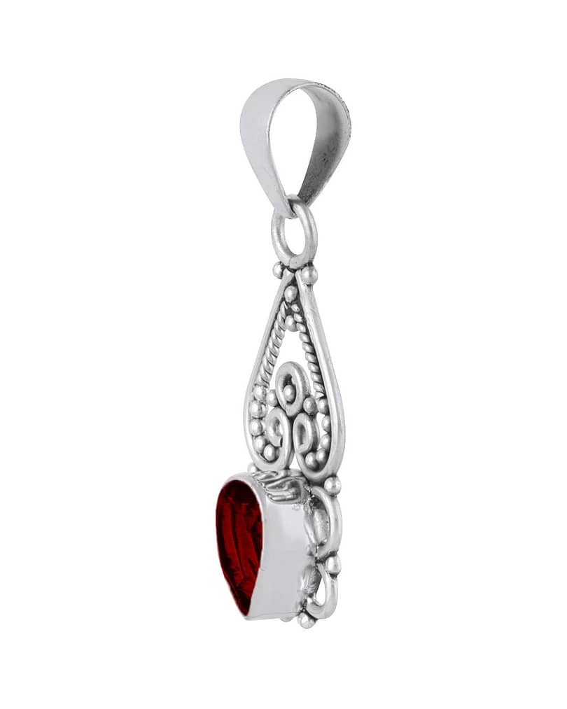 gina-garnet-cut-stone-silver-pendant-side-hellaholics