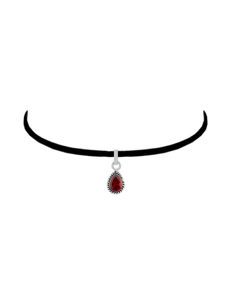 indra-garnet-cut-stone-teardrop-pendant-chocker-hellaholics