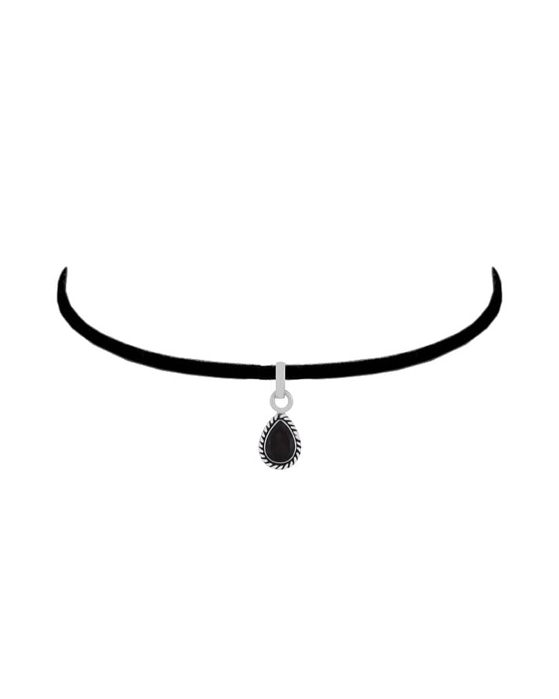 indra-onyx-cut-stone-teardrop-pendant-chocker-hellaholics