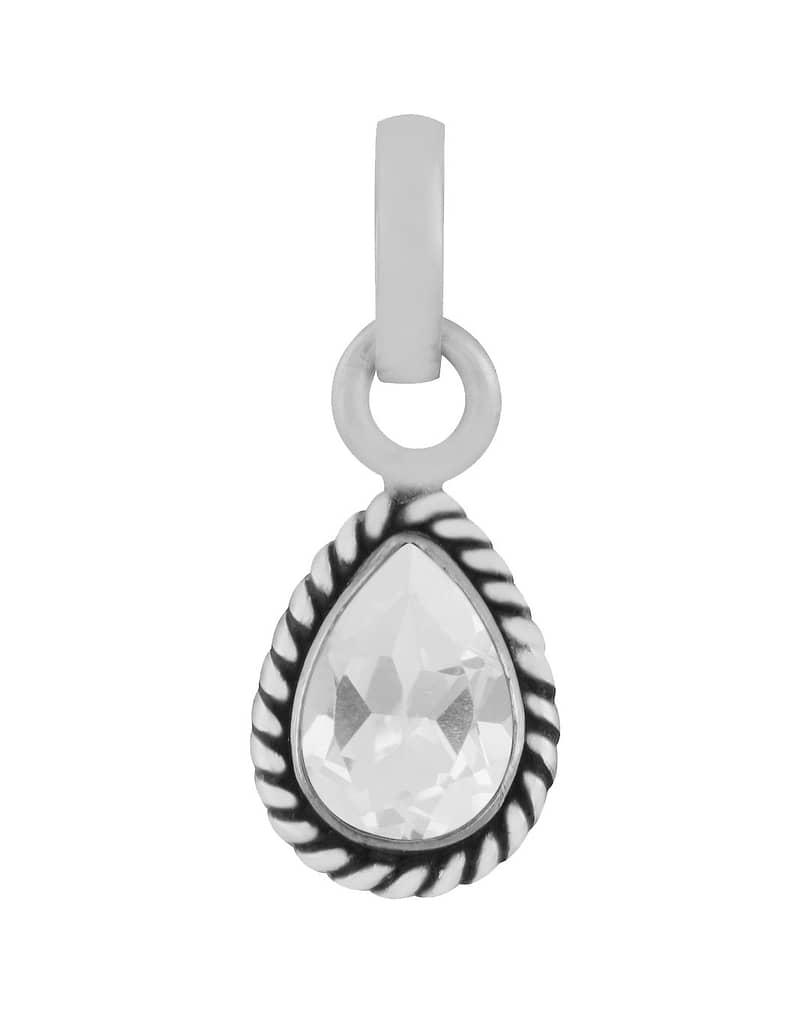 indra-clear-crystal-quartz-cut-stone-teardrop-pendant-front-hellaholics