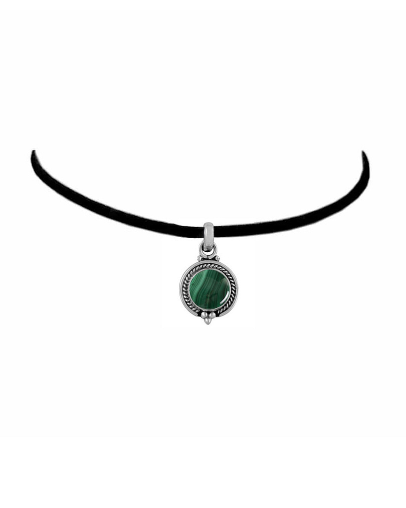 riya-malachite-silver-choker-hellaholics