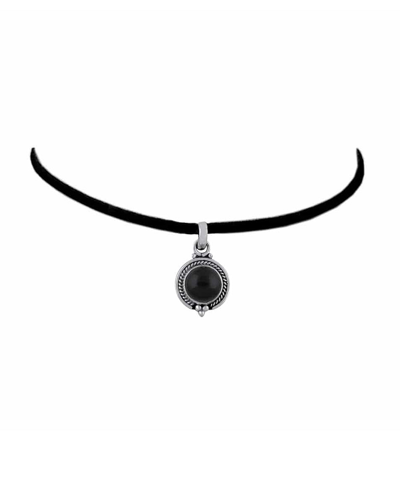 riya-onyx-silver-choker-hellaholics