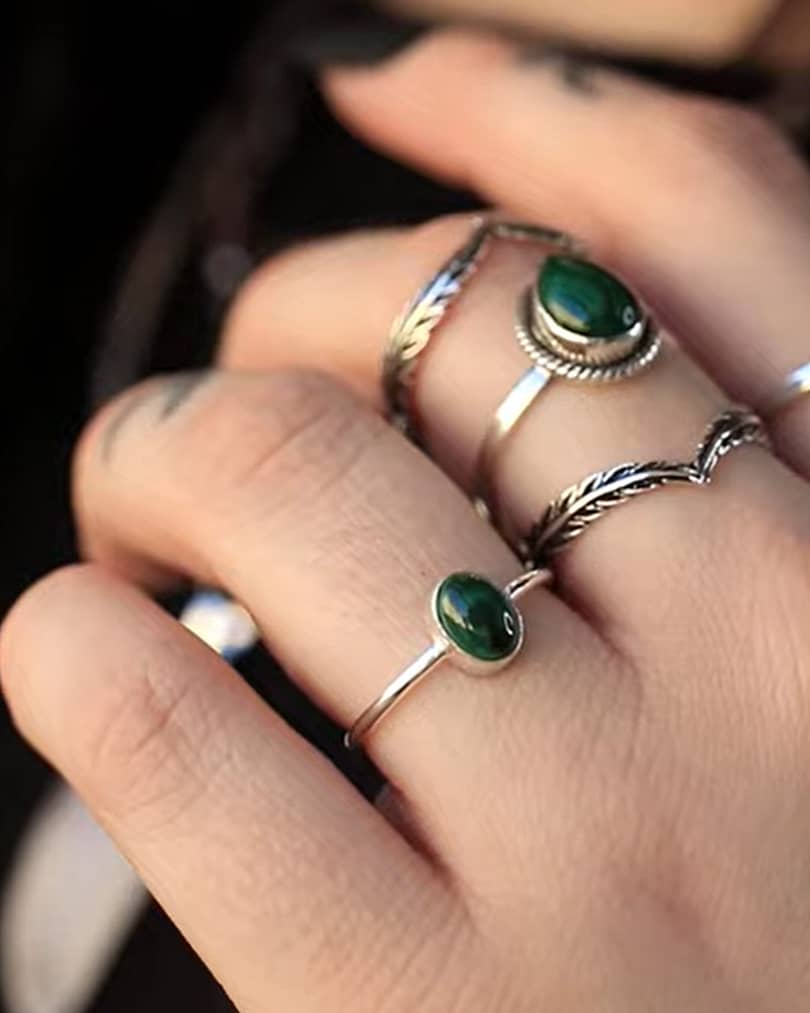 malachite-silver-rings-hellaholics-focus-theia