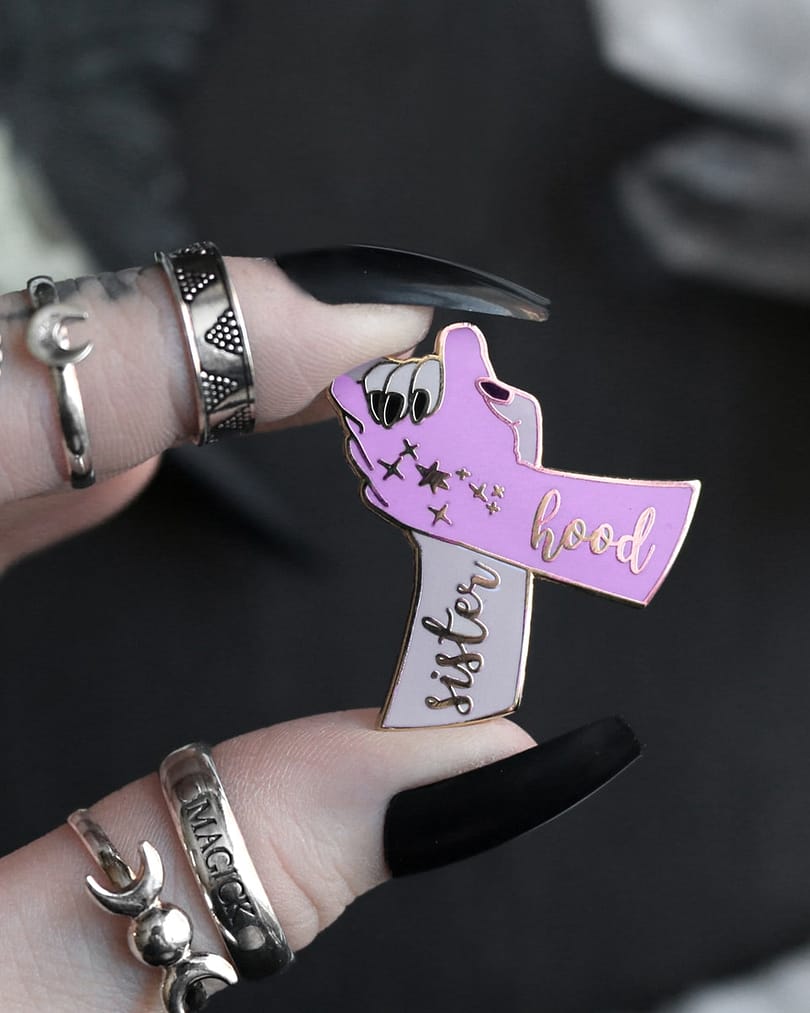 sister-hood-pin-by-glitter-punk-sold-by-hellaholics sister-hood-pin-by-glitter-punk-sold-by-hellaholics