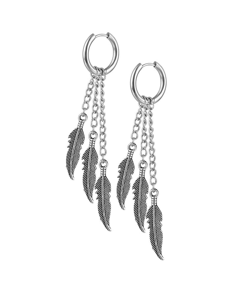wild-child-stainless-steel-hoop-feather-earrings-hellaholics wild-child-stainless-steel-hoop-feather-earrings-hellaholics