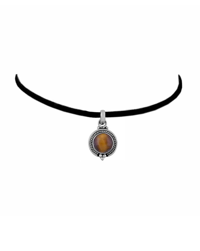 riya-tiger-eye-silver-choker-hellaholics riya-tiger-eye-silver-choker-hellaholics
