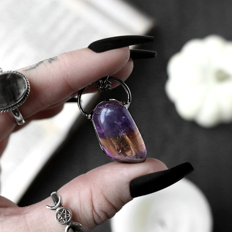 spirit-orb-ametrine-necklace-hellaholics-hand