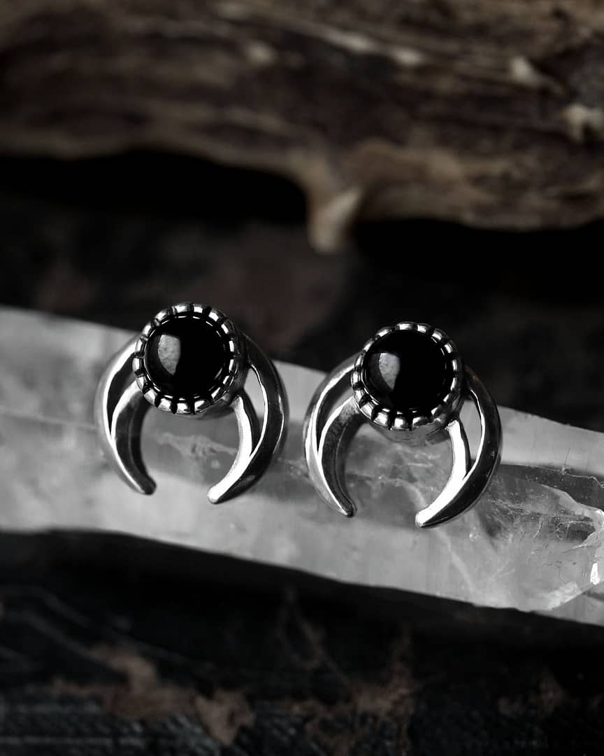 Sterling Silver Earrings in Gothic & Occult Styles by Hellaholics