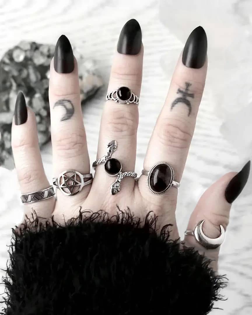 pentagram-duo-serpent-snake-audra-onyx-gaia-rutilated-quartz-silver-ring-mix-hellaholics