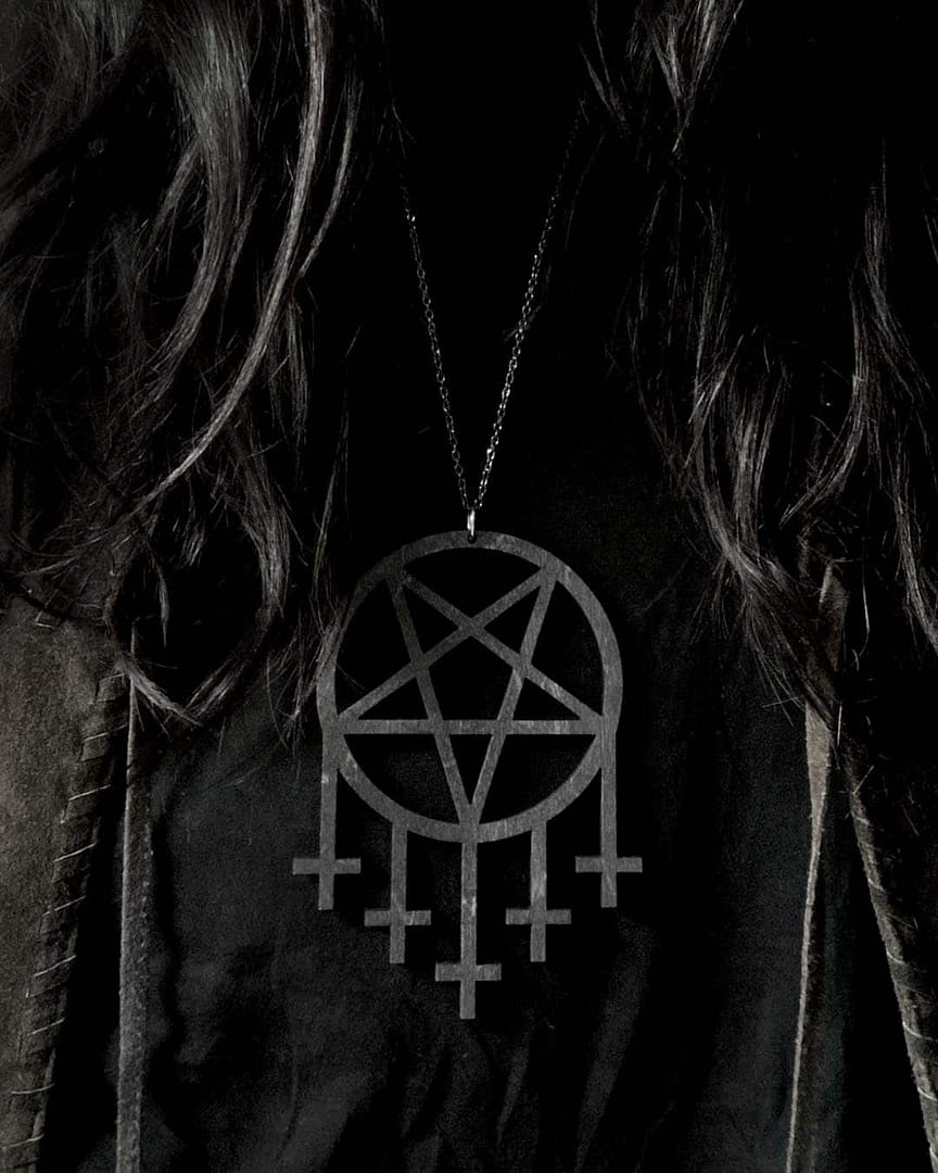 cross-pentagram-laser-cut-black-necklace-hellaholics