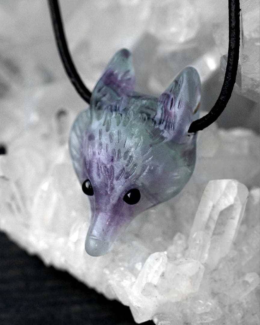 wolf-fluorite-crystal-necklace-hellaholics wolf-fluorite-crystal-necklace-hellaholics